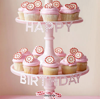 cupcake for a pink-themed party, kek untuk majlis bertemakan warna merah jambu