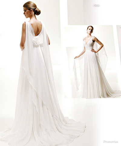 Greek goddess wedding dress