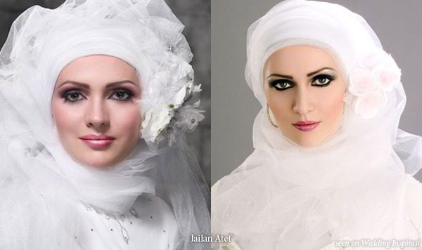 Wedding veil and hair accessories for the hijabi sister