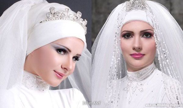 Tiara on a hijab and wedding veil - tiara untuk pengantin bertudung