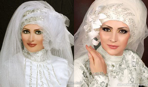 Wedding veil and hijab by Jailan Atef