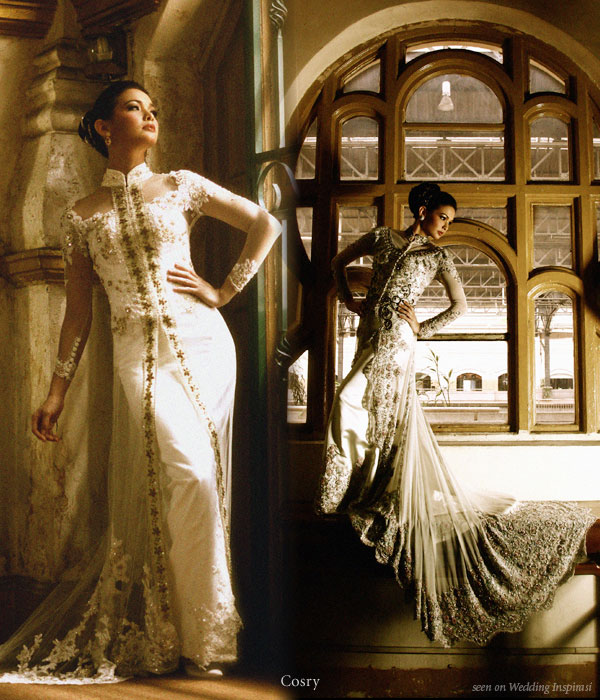 Contemporary Malay wedding gowns from Cosry by Putra Aziz