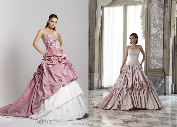 Pink ball gowns from Marina K and Sopha Tolli