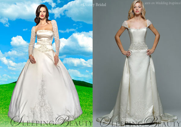 Disney Princess bridal gowns designed by Kirstie Kelly - shown here is Sleeping Beauty