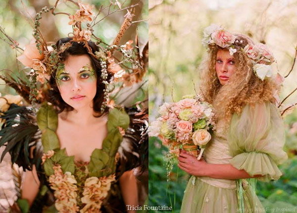 Enchanted forest wedding theme - green fairy and elf costumes