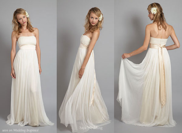 Grecian Greek goddess style wedding dress