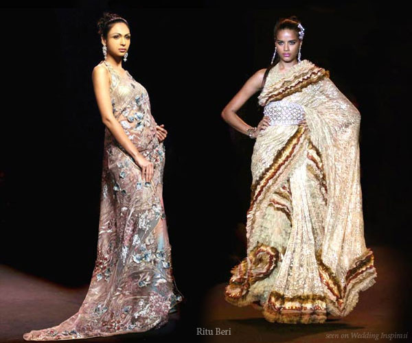 Indian bridal sari by New Delhi based Ritu Beri